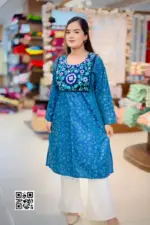 silk screen printed patch worked kurti 3 (copy)