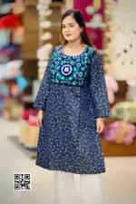 silk screen printed patch worked kurti 2 (copy)