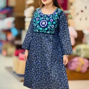 silk screen printed patch worked kurti 2 (copy)