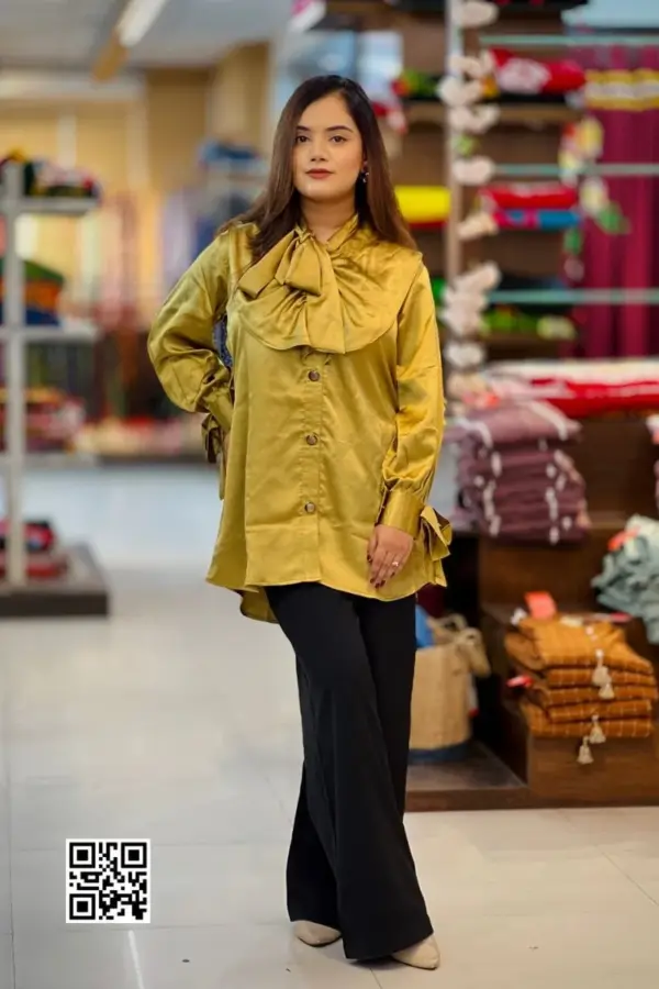 olive colour samu silk tops