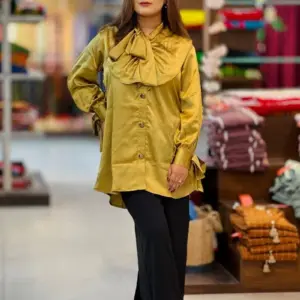 olive colour samu silk tops