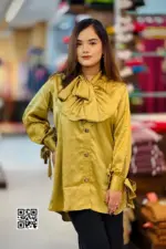 olive colour samu silk tops