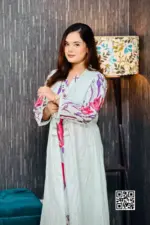 light paste & koliza color screen printed shrug set