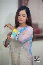 pink multi color printed viscose screen printed co ords set