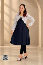 black color fancy viscose hand worked tunic