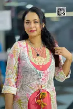 sweet pink viscose screen printed and hand worked shrug set