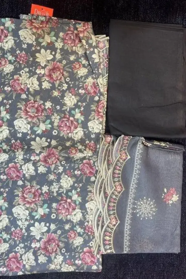 sea green color cotton machine embroidered salwar suit (copy)