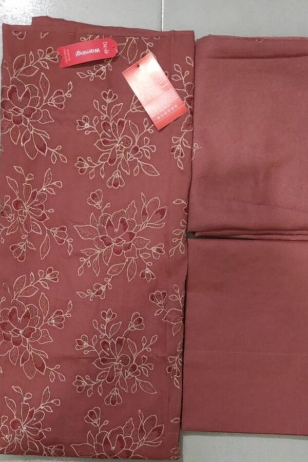 dusty rose color cotton unstitched salwar suit