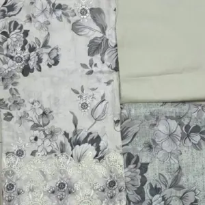 fresh mint color unstitched cotton salwar suit
