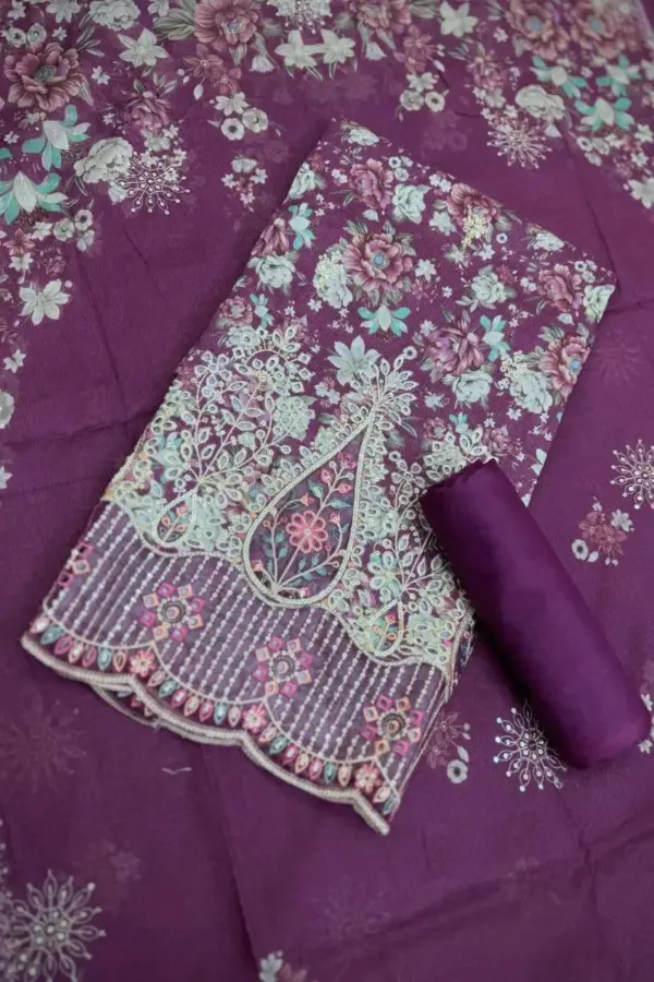jaam color cotton machine embroidered salwar suit