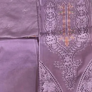 teal blue color cotton machine embroidered salwar suit (semi stitched) (copy)