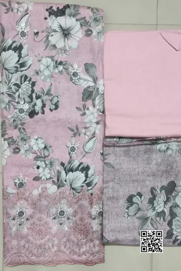fresh mint color unstitched cotton salwar suit (copy)