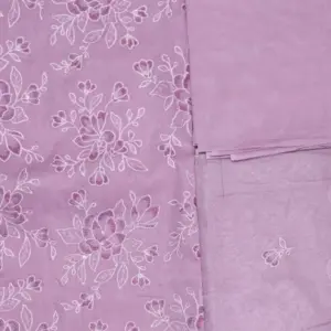 pink color cotton unstitched salwar suit