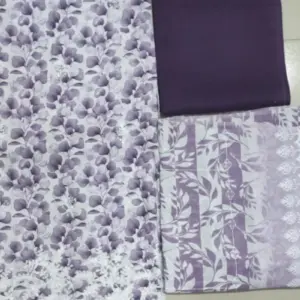 purple cotton embroidered unstitched shalwar suit