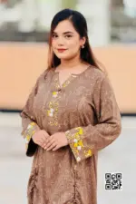 dusty olive color viscose screen printed co ords set