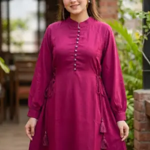 burgundy cy micro crepe jacquard tops