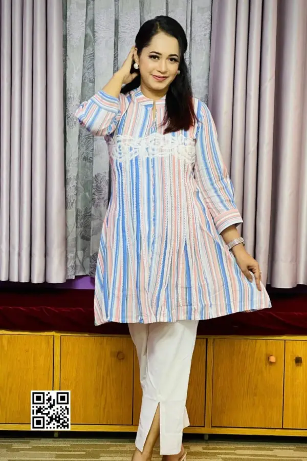 multi color printed switch cotton tops