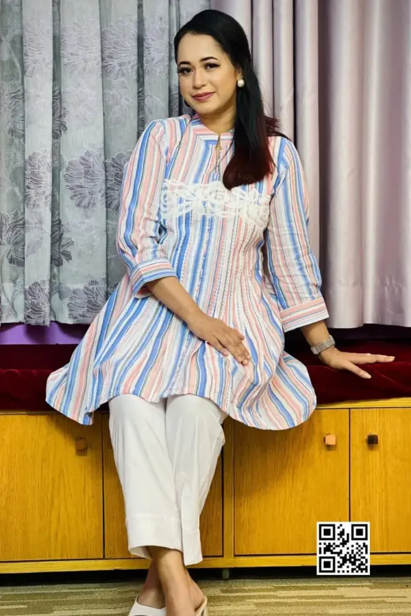 multi color printed switch cotton tops
