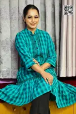 sea green jacquard cotton midi