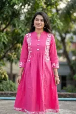 hot pink voile sp midi