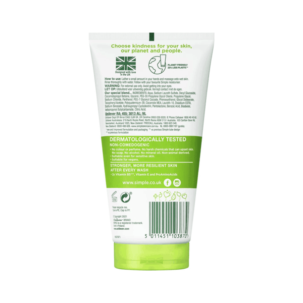 simple moisturizing facial wash