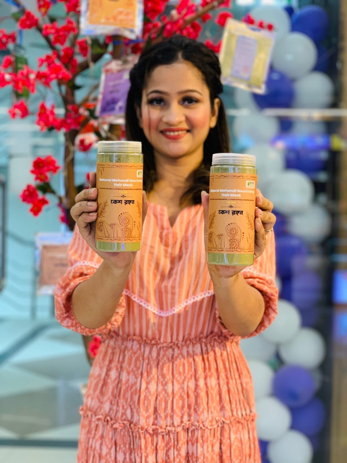natural mehndi nourishing hair mask । কেশ রঙ্গন (300 gm)